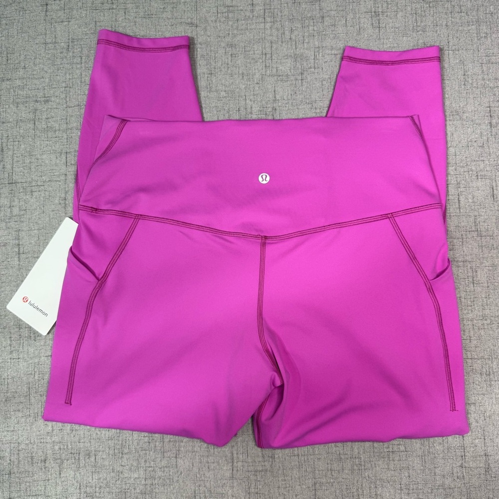 Lululemon Align High Pant Leggings 25” Pockets Pow Pink Tone Size 14 NWT - Picture 8 of 10